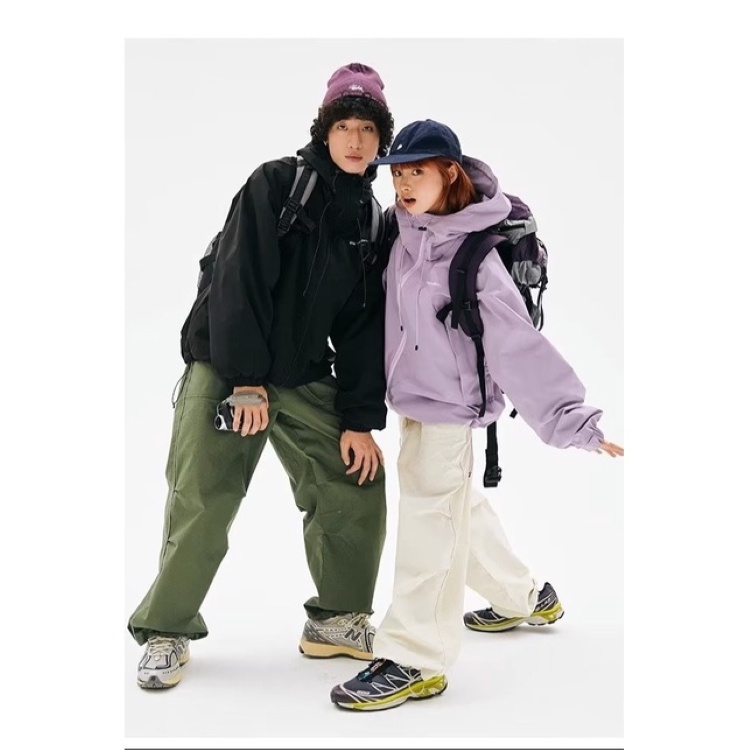 Áo Khoác Thể Thao Chống Gió / Thấm Nước Phong Cách Thời Trang Mỹ Dành Cho Cặp Đôi