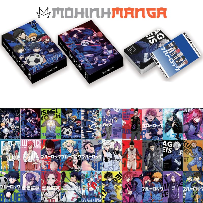 Lomo card hộp 30 thẻ Blue Lock Isagi Yoichi Hyoma Chigiri Meguru Bachira Kenyu Yukimiya Tabito