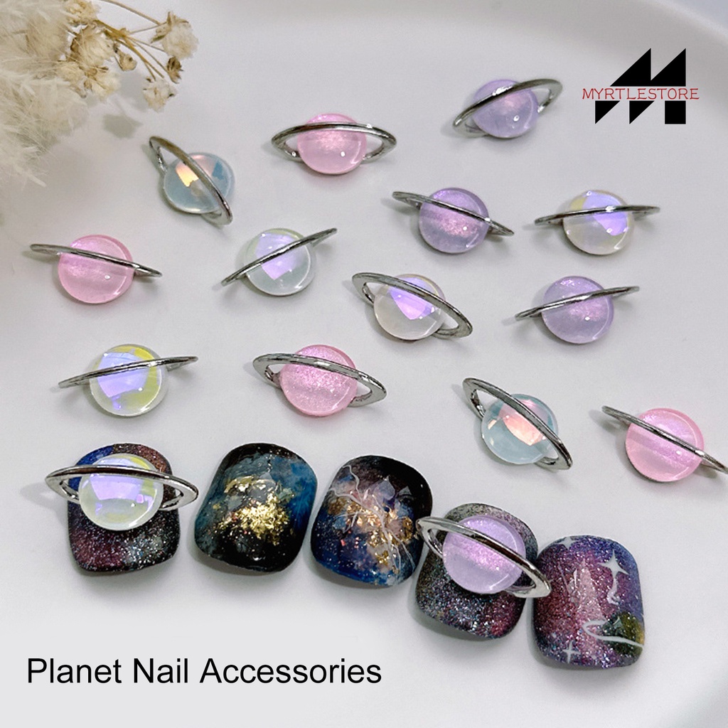 Set 10 Phụ Kiện Trang Trí Móng Nghệ Thuật Hình Hành Tinh 3d diy