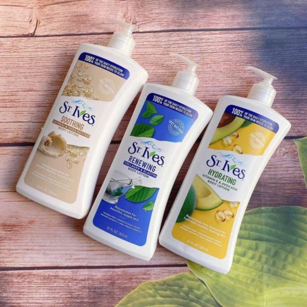 Sữa Dưỡng Thể Toàn Thân St.Ives Body Lotion 621ml, Dưỡng Thể Trắng Da St.Ives