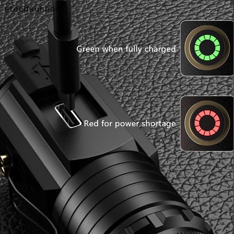 Hhno Đèn Pin led Sạc type-c Chống Thấm Nước Có Nam Châm Cho Cắm Trại 18350 2000lm