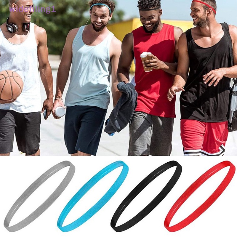 Widefiling1 Băng Đô Thể Thao Màu Trơn Chống Trượt Thấm Hút Mồ Hôi Co Giãn Dành Cho Nam Nữ