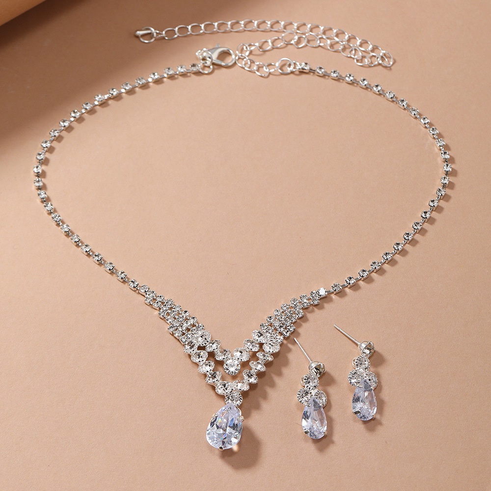 Vòng cổ Mặt Hình Giọt Nước Mắt Thiên Thần Đính Đá zircon