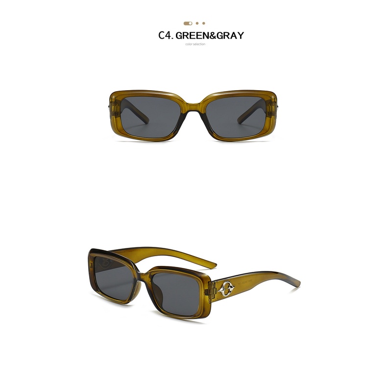 Kính Mát Hình Chữ Nhật Phong Cách retro Thời Trang Cho Nữ