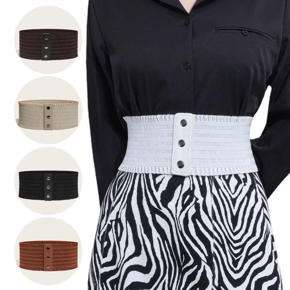 1 Thắt Lưng Co Dãn Màu Trơn Thời Trang