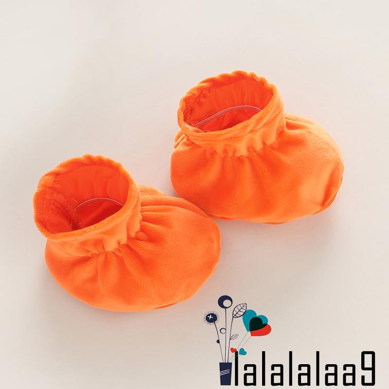 La-baby Bộ Áo Liền Quần Sát Nách Thêu Họa Tiết Bí Ngô Mặt Cười Kèm Giày Vớ Phong Cách halloween Cho Bé