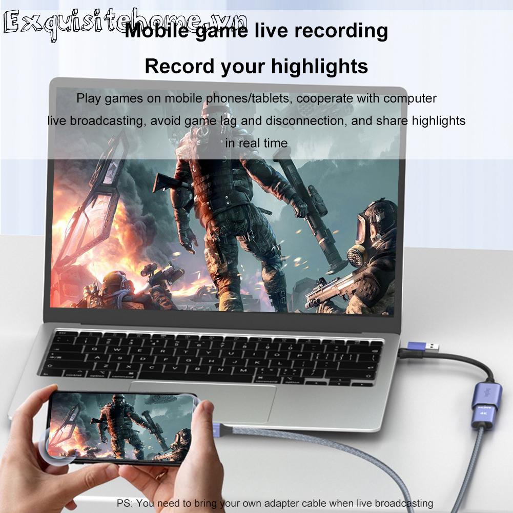 Camera Ghi Hình Video Chơi game Bằng Hợp Kim Nhôm ms2130 Cổng usb / type-c 4k 1080p