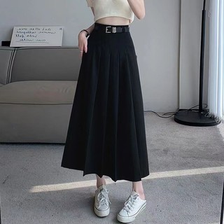 Cozok chân váy dài lưng cao màu trơn thời trang dễ phối đồ