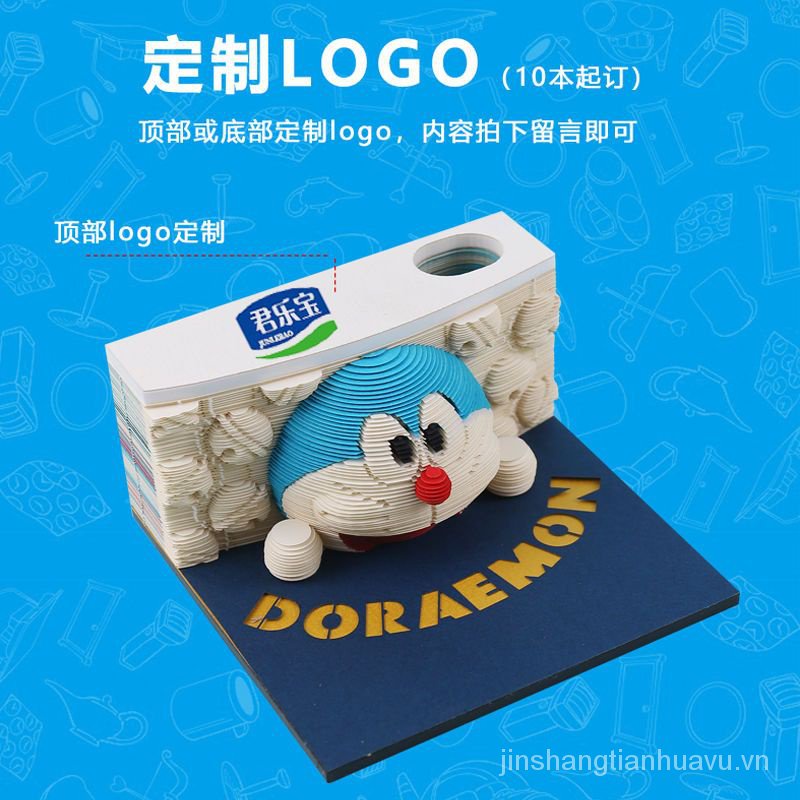 Giấy note Hoạ Tiết Hoạt Hình doraemon 3d Phong Cách Nhật Bản Xinh Xắn