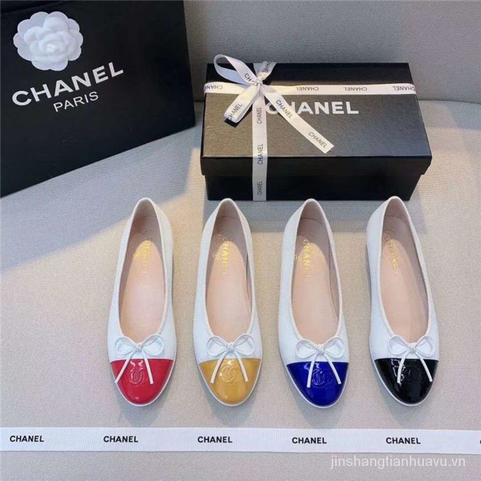 Giày Búp Bê Da Thật Mũi Tròn Thời Trang Mới Năm 2021 Cho Nữ