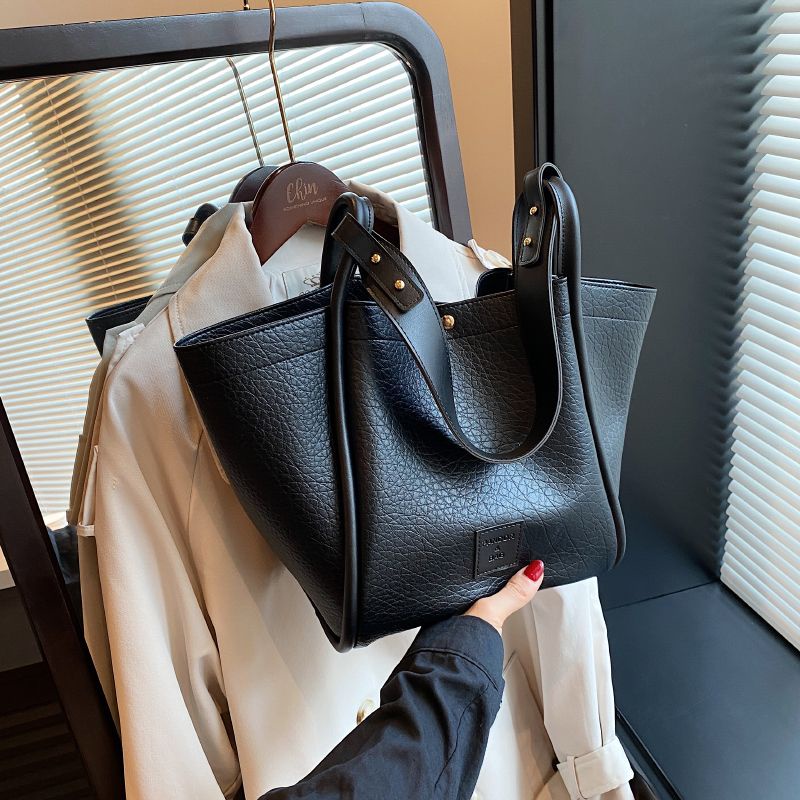 Niche Túi Xách Da pu Cỡ Lớn Phong Cách retro 2023 Cho Nữ