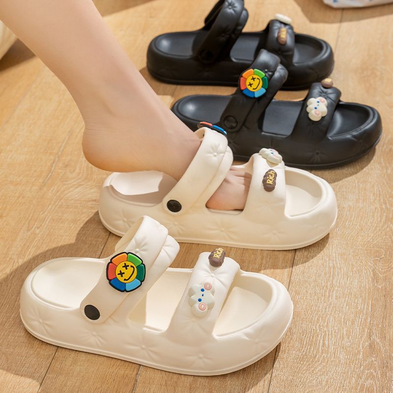 Dép Sandal Nữ Đế Mềm Chống Trượt Tặng Kèm Sticker Cute