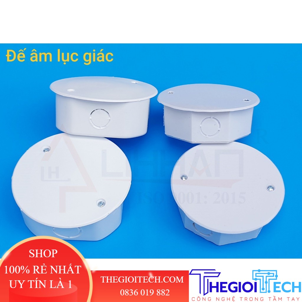 Đế âm lục giác combo 10 cái kích thước 85x85x35 - 10 cái box tròn
