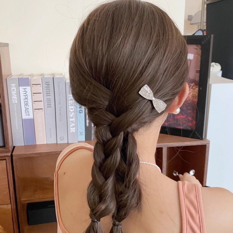 Kẹp Tóc Hình Ngôi Sao / Nơ / Trái Tim Đính Đá Lấp Lánh Kiểu Hàn Quốc Dễ Thương Cho Bé Gái