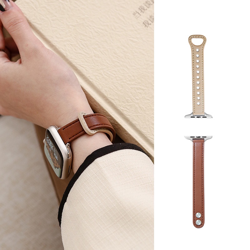 Dây Đeo Bằng Da Thật Cho iwatch band 41mm 40mm 38mm 45mm 44mm 42mm987654321