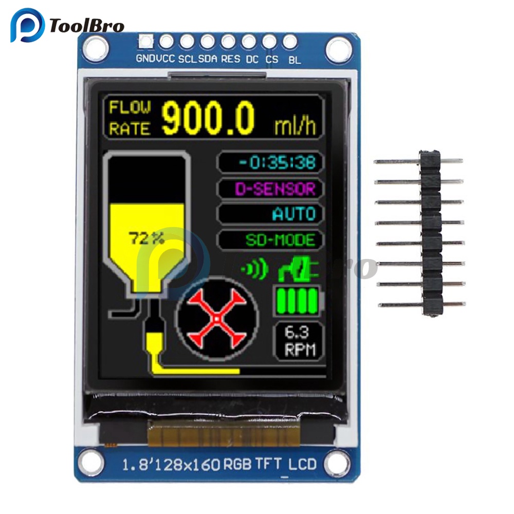 1.8 "1.8 inch 128x160 SPI Màn hình LCD TFT Full Color 128 * 160 Module ST7735 3.3V Thay thế nguồn OL