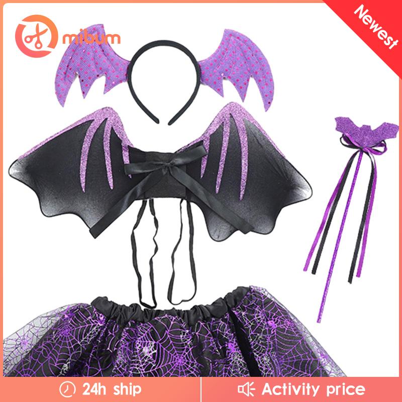 Bộ Băng Đô Và Chân Váy tutu Hóa Trang halloween