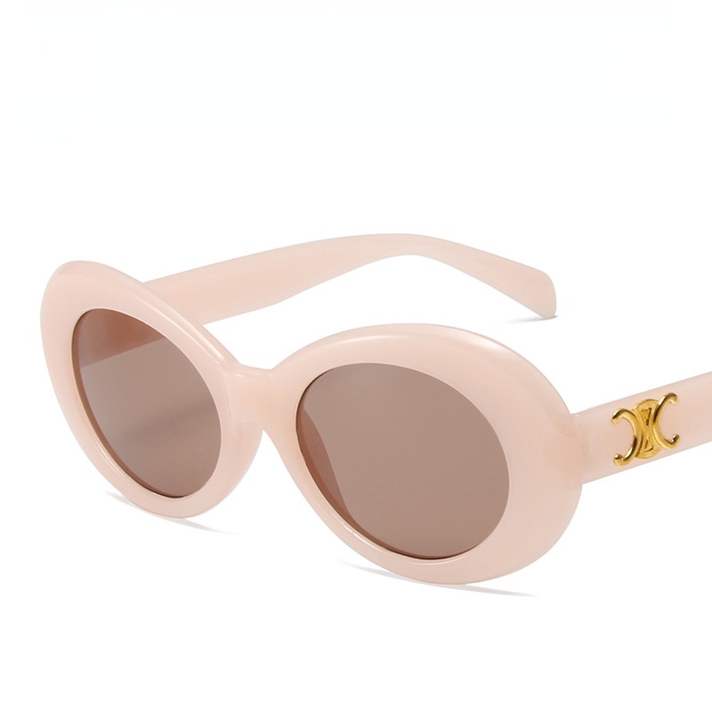 Kính Râm Nhựa Hình oval Chống Tia uv400 Phong Cách Hàn Quốc Thời Trang Cho Nữ