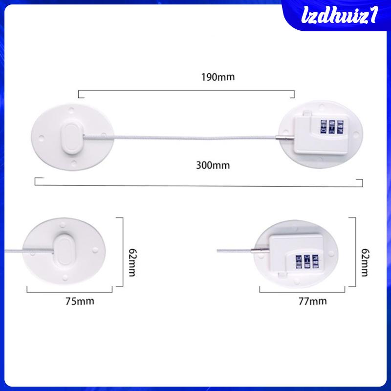 Khóa Tủ Lạnh Không Chìa Khóa Mật Khẩu Ba Số An Toàn Cho Bé