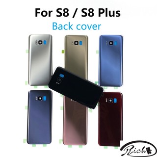 Mặt sau kính nắp pin cửa ống kính máy ảnh cho samsung galaxy s8 plus g955 g955f s8 g950 g950f ốp điện thoại phía sau vỏ nắp phần