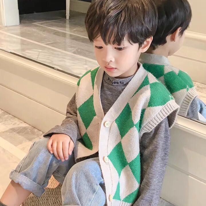 Áo Khoác cardigan Dệt Kim Không Tay Thời Trang Xuân Thu 2023 Dành Cho Bé Trai