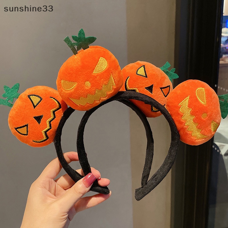 Băng Đô Cài Tóc Hình Quả Bí Ngô Phong Cách halloween Dễ Thương Cho Bé Gái