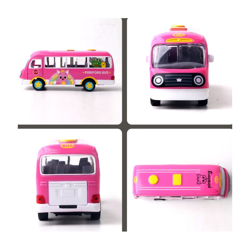 Pinkfong Kindergarten Metal Pullback Bus