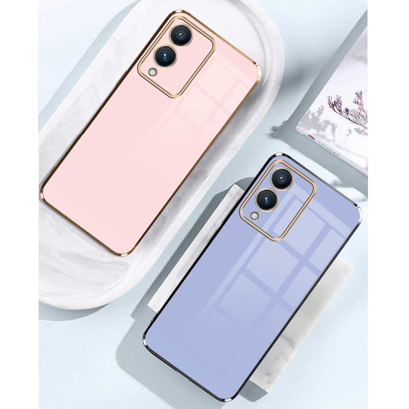 Bao Da Điện Thoại silicon Mạ Cao Su Bóng Bảo Vệ camera Cho vivo y17s y17 y12 y15 y11 y19 6d Ốp
