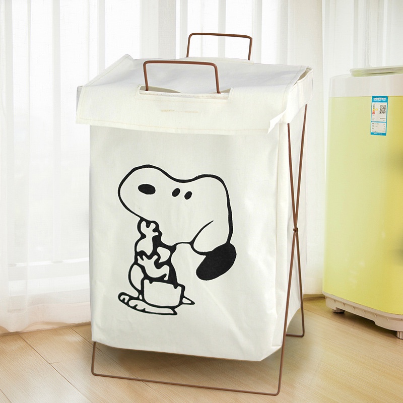 Landeli Giỏ Đựng Quần Áo Dơ Khung Sắt Chống Thấm Nước Gấp Gọn Tiện Lợi