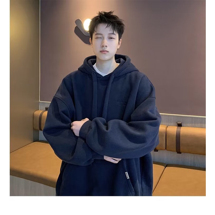 Áo hoodie Trơn Dáng Rộng Thời Trang Cá Tính Dành Cho Nam / size m-8xl