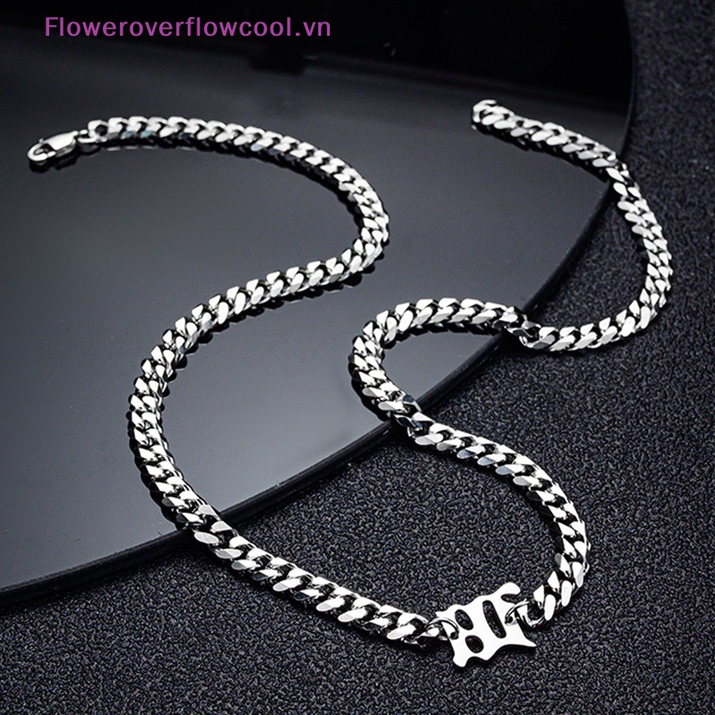 Vòng cổ Kim Loại Mặt Chữ m Phong Cách punk hip hop Thời Thượng