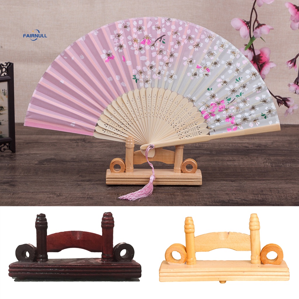 FAIRNULL Giá Đỡ Quạt Gấp Bằng Gỗ Ổn Định Cao Phong Cách Cổ Điển