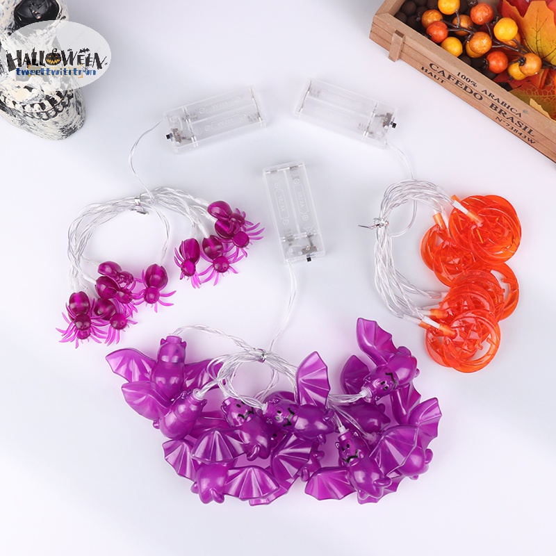 Tri Dây Đèn led 1.5m Hình Đầu Lâu / Bí Ngô / Ma Trang Trí Nhà / Tiệc halloween diy