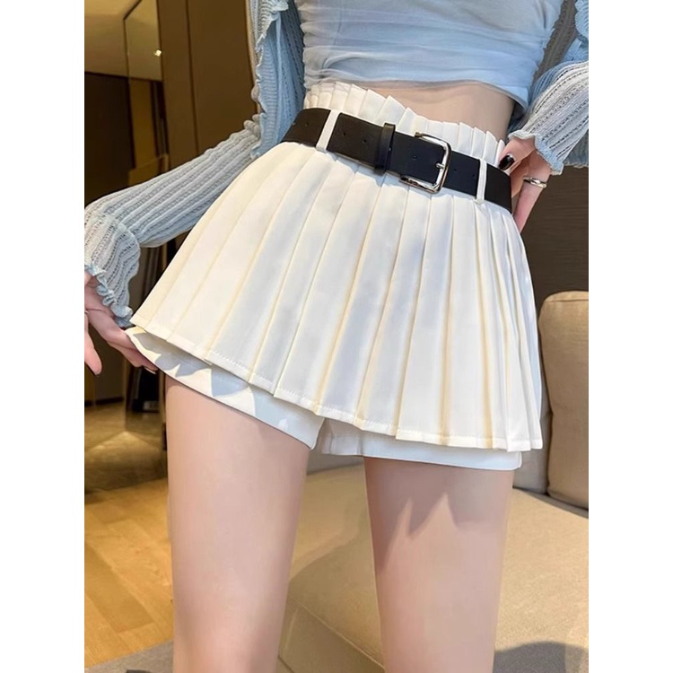 Chân Váy chiffon Chữ a Xếp Ly Lưng Cao Thời Trang Cho Nữ