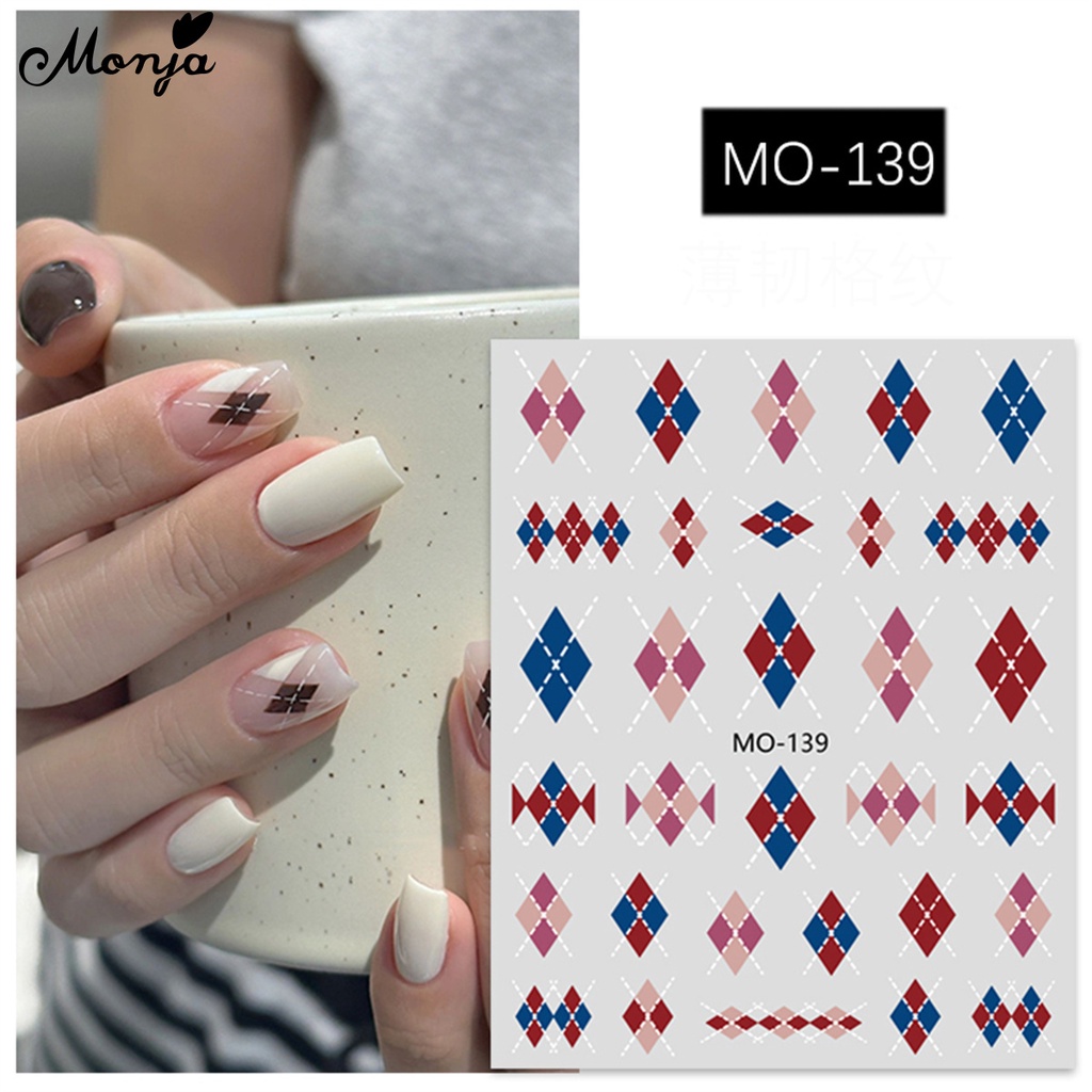 Monja Nhãn Dán Trang Trí Móng Tay 3d Hình Thu Đông