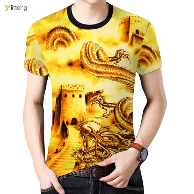 Áo Thun Thể Thao Ngắn Tay Phong Cách Trung Hoa Trẻ Trung Cho Nam