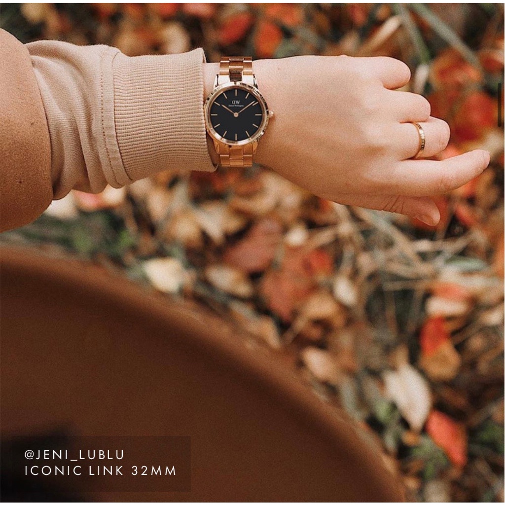 Đồng hồ Nam Nữ Daniel Welington Iconic Link Silver Rosegold / Black White - Danielwatchstore.