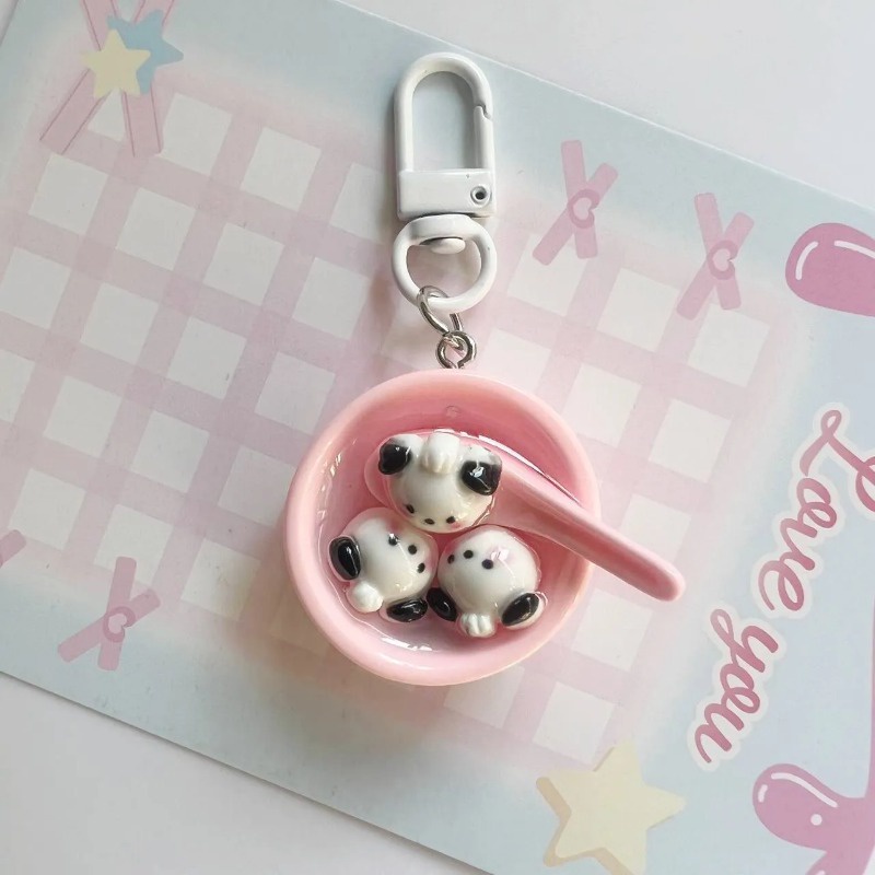 Mới Móc Khóa Hình Bát Cơm Hoạt Hình kuromi hello kitty my melody sanrio Dễ Thương