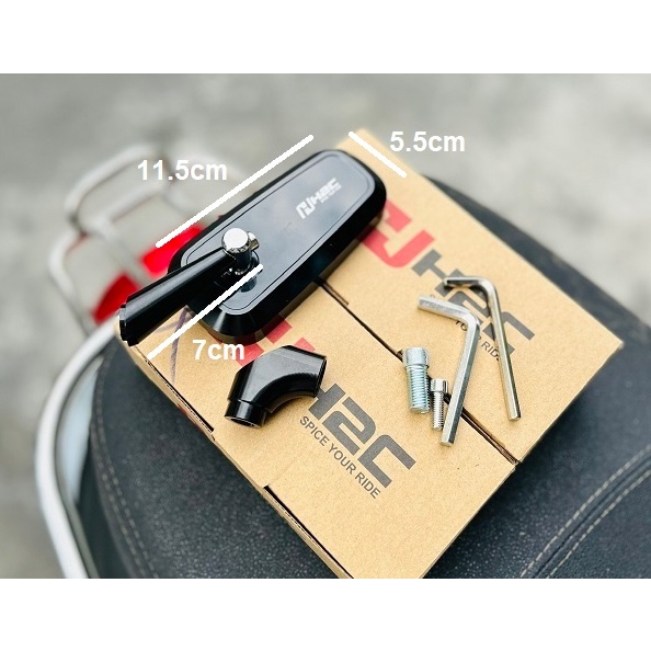 Gương H2C CNC cao cấp Đủ Màu Xiken Cho Vespa Honda Yamaha Hàng Cao Cấp cho mọi loại xe