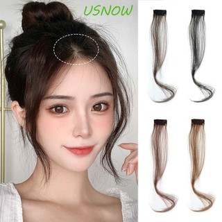 Usnow tóc mái giả nối dài xoăn tự nhiên không đường may