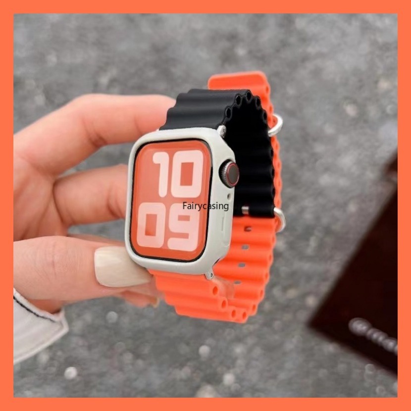 Dây Đeo Đồng Hồ Bằng Silicon Cho apple watch ultra 2 49mm series 9 8 7 6 5 4 3 2 1 49mm 45mm 44m 42mm 41mm 40mm 38mm