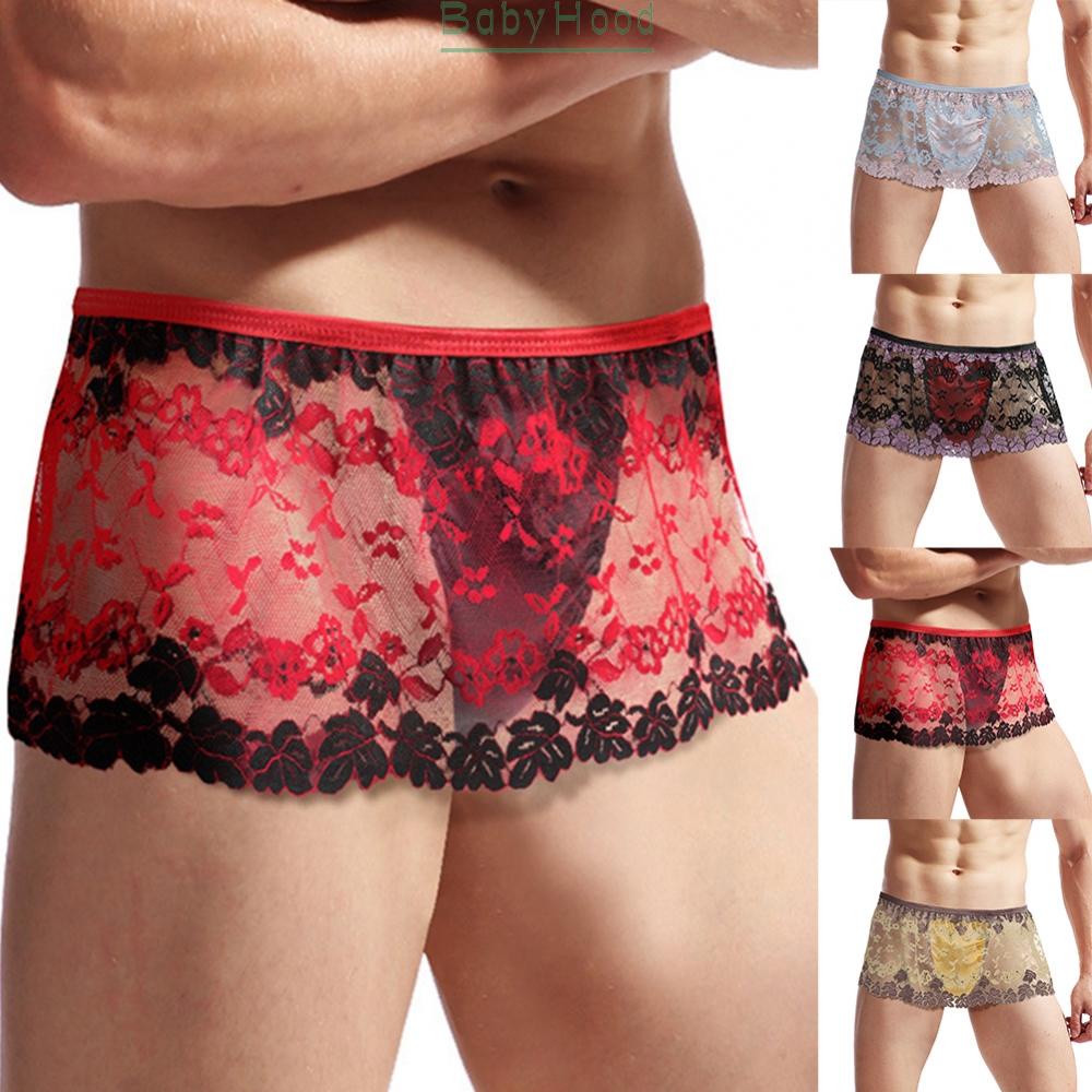 Sexy Men Sissy Lace Lingerie Skirt Clubwear Panties Underwear Underpants Briefs#BBHOOD