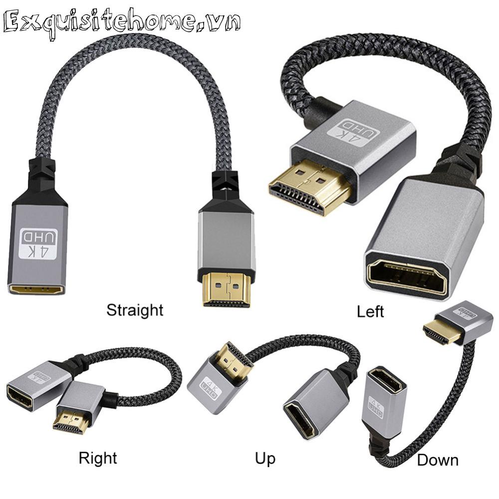 Dây Cáp Chuyển Đổi 15cm 18 gbps hdmi-compatible male Sang female video nylon braid