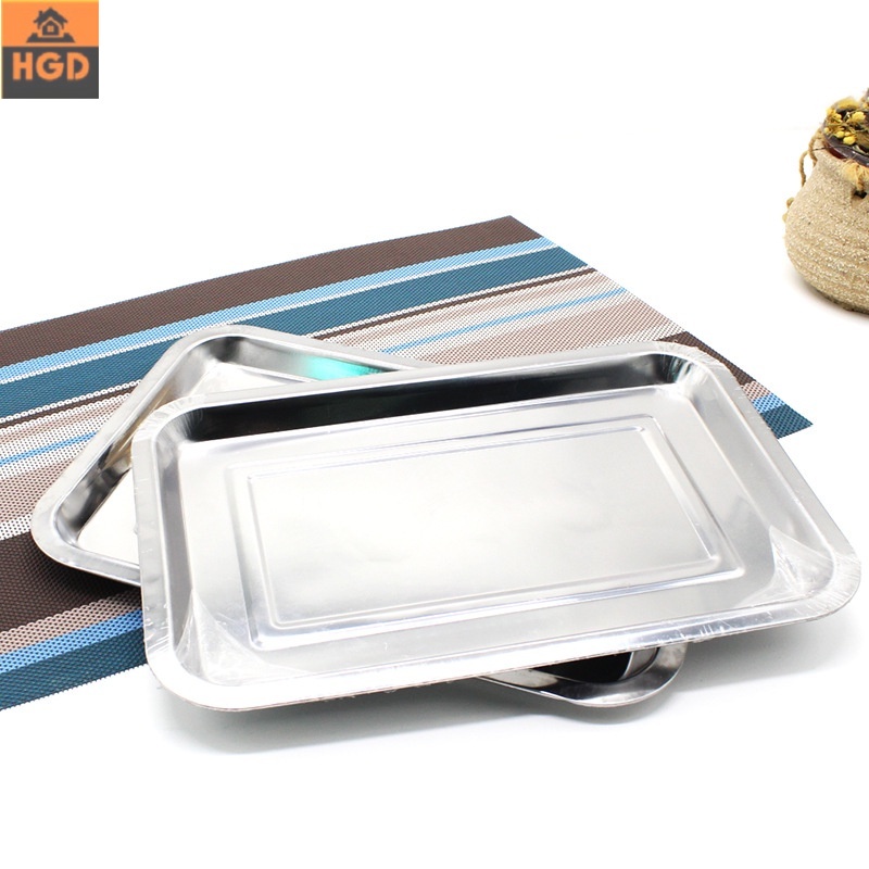 Khay Inox Đựng Thức Ăn - Topping Khay Nhôm Mâm Inox Nhữ Nhật Cạn
