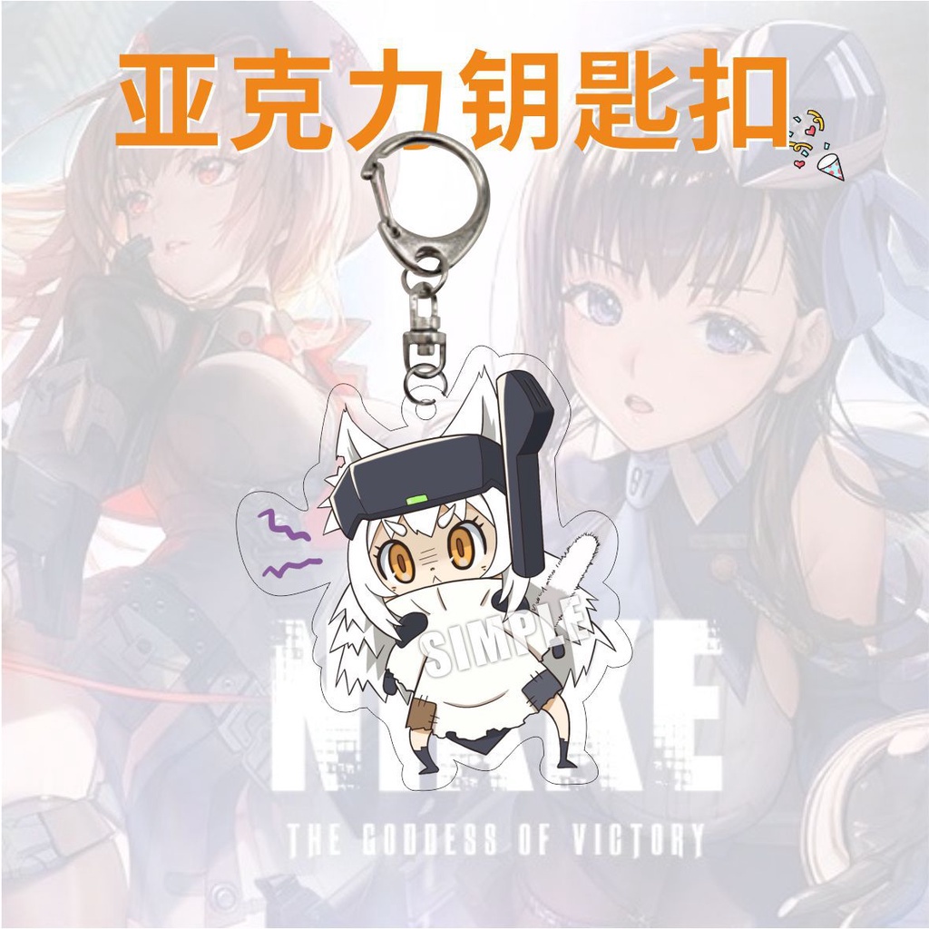 Móc khóa NIKKE The Goddess of Victory Anime Keychain Marian Anis Neon Acrylic Key Chain Man Kawaii