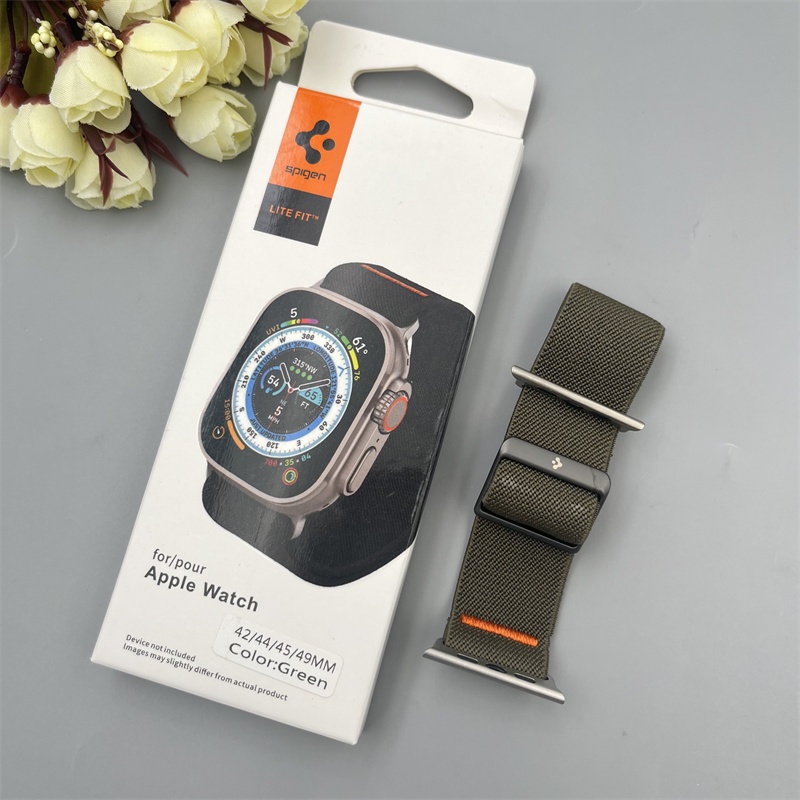 Spigen Dây Đeo nylon Dẻo Thay Thế Cho Đồng Hồ Thông Minh apple watch series ultra 8 / se2 / 7 / se / 6 / 5 / 4 / 3 / 2 / 1 49mm 45mm 44mm 42mm