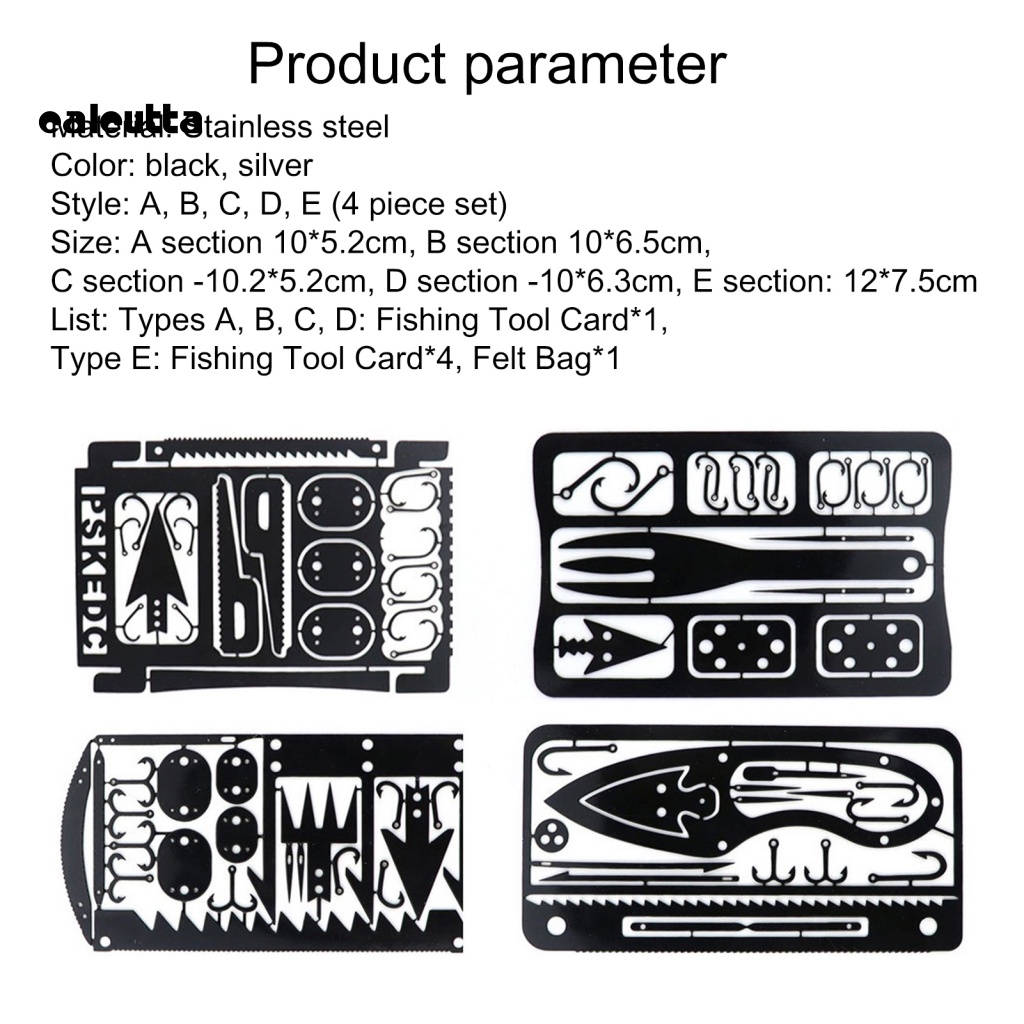 Thẻ Móc Câu Cá Sinh Tồn Đa Năng Bằng Thép Không Gỉ