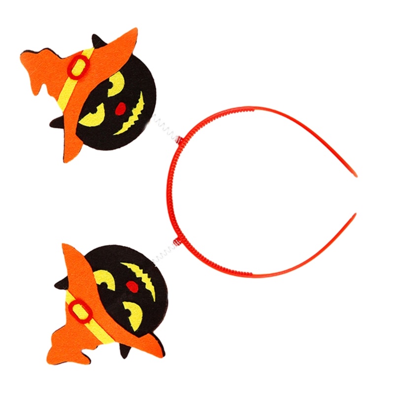 Băng Đô Cài Tóc Phù Thủy Bí Ngô Không Dệt Trang Trí halloween