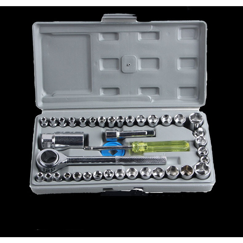 Bộ dụng cụ mở bulong ốc vít đa năng 46 chi tiết, Bộ dụng cụ sửa chữa oto xe máy 46 món đa năng - Men