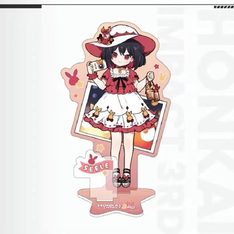 Mô hình Standee MIHOYO Genuine Acrylic Game Honkai Impact 3 Kiana Seele Mei Phụ kiện trang trí để bàn góc học tập